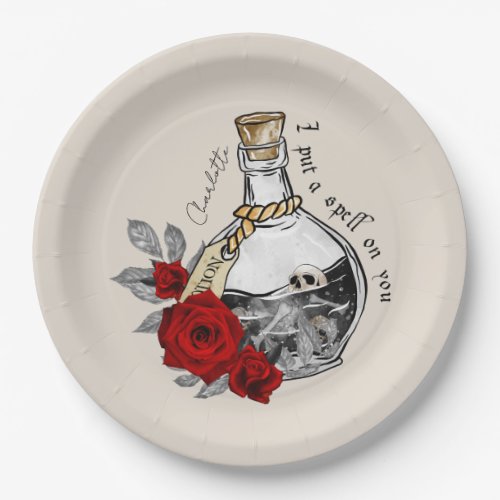 Gothic Witch Love Potion Paper Plates