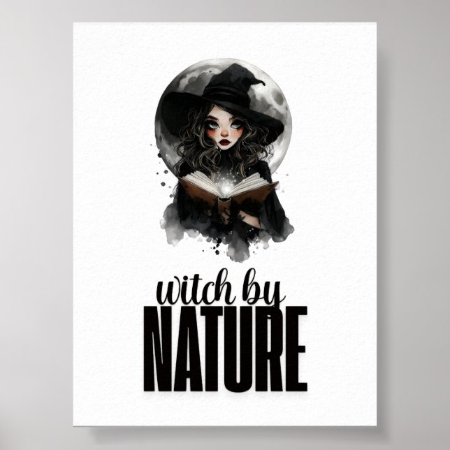 Gothic Witch Nature Full Moon design ||  Poster (Front)