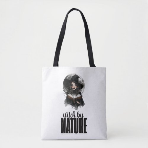 Gothic Witch Nature Full Moon design || tote bag