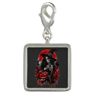 Gothic Witch Pumpkin Halloween Black Cat Spooky De Charm