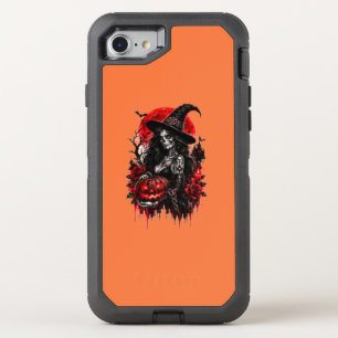 Gothic Witch Pumpkin Halloween Black Cat Spooky De OtterBox Defender iPhone SE/8/7 Case