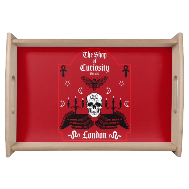 Gothic Witch Punk Halloween Serving Tray (Front)