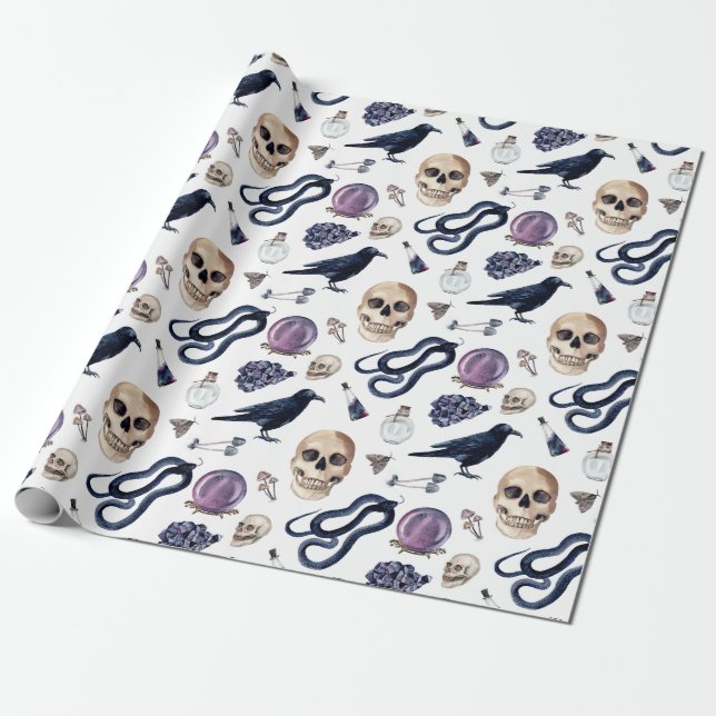 Gothic Witchcraft and Magic Accessories    Wrapping Paper (Unrolled)
