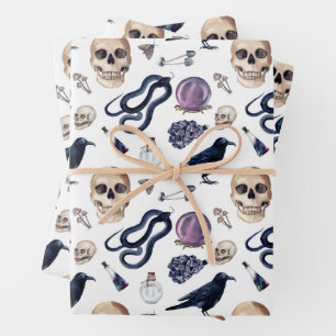 Gothic Witchcraft and Magic Accessories  Wrapping Paper Sheets