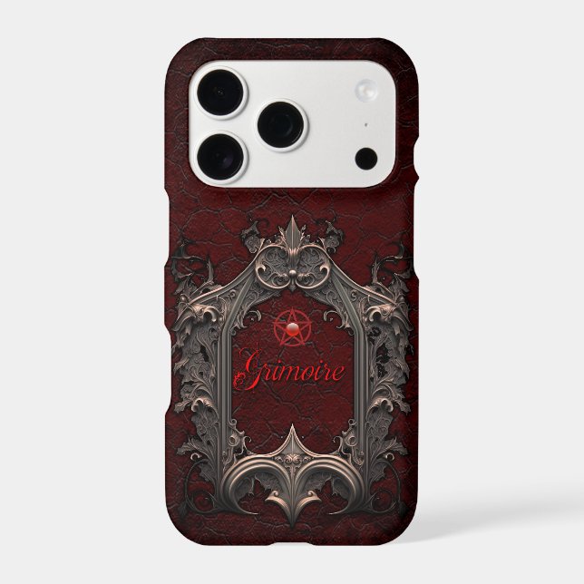 Gothic Witchcraft Grimoire  Iphone Case (Back)