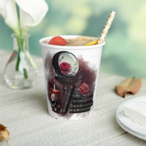 Gothic Witchery  Dark Red Witch Magic Items Paper Cups