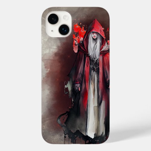 Gothic Witchery  Dark Red Witch with Evil Shadows Case_Mate iPhone 14 Plus Case
