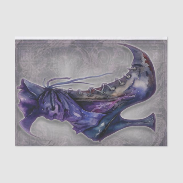 Gothic Witches Boot Decoupage Paper (Front)