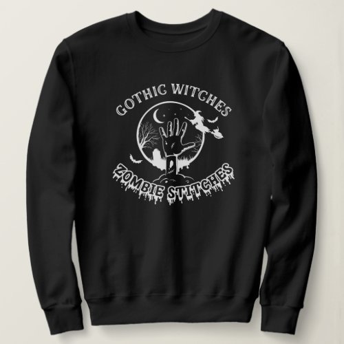 Gothic Witches Zombie Stitches  T_shirt Sweatshirt