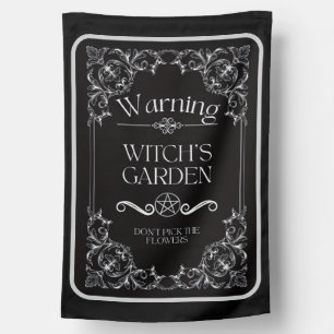 Gothic Witch's Garden Decorative House Flag