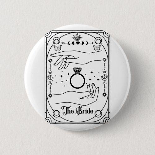 Gothic Witchy Bride Coven Tarot Halloween Bachelor Button