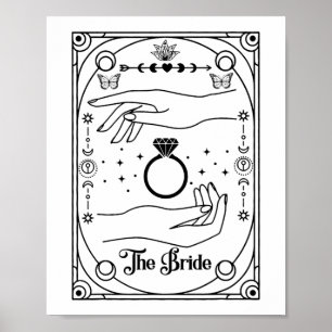 Gothic Witchy Bride Coven Tarot Halloween Bachelor Poster