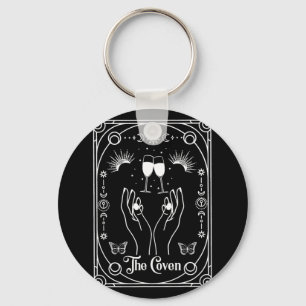 Gothic Witchy Coven Bride Tarot Halloween Bachelor Keychain