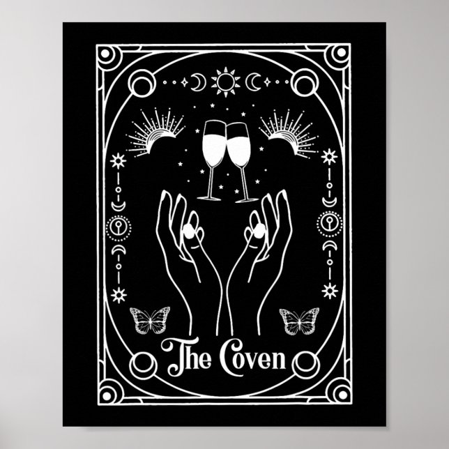 Gothic Witchy Coven Bride Tarot Halloween Bachelor Poster (Front)
