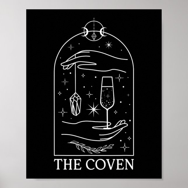 Gothic Witchy Coven Bride Tarot Matching Bachelore Poster (Front)