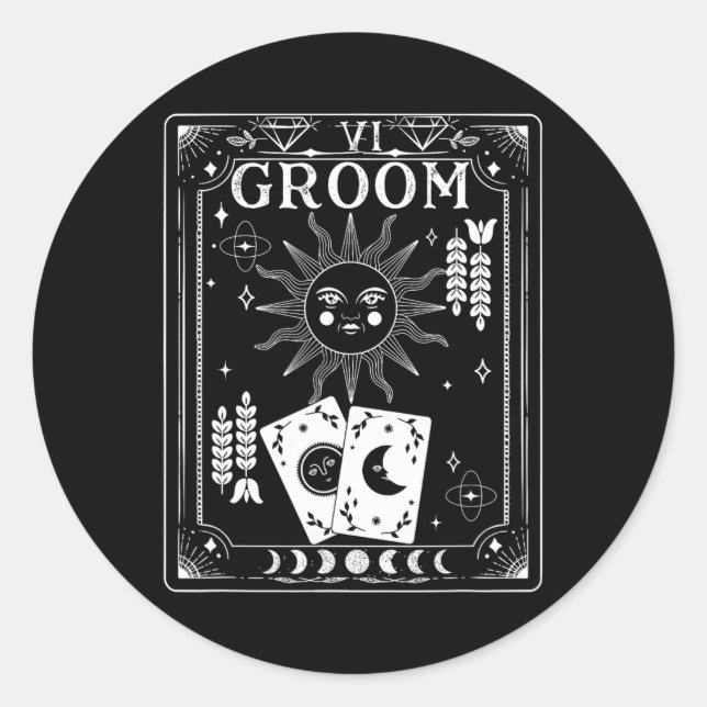 Gothic Witchy Coven  Classic Round Sticker (Front)