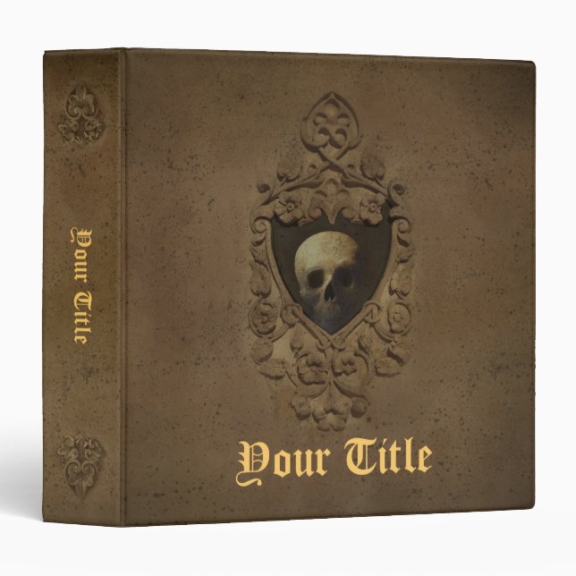 Gothic with Skull 3 Ring Binder (Front/Spine)