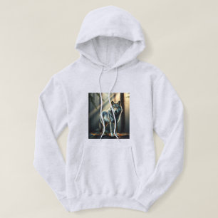 Gothic Wolf Moonlight Oil Painting Hoodie