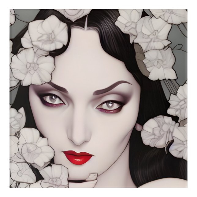 Gothic Woman  Acrylic Print (Front)