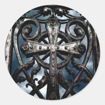 Gothic Wrought Iron Celtic Cross Stickers by TheHopefulRomantic at Zazzle