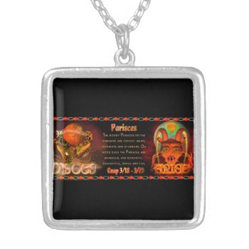 Gothic Zodiac Pisces Aries Cusp Silver Plated Necklace by ValxArt at Zazzle