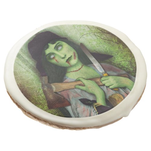 Gothic Zombie Girl Halloween Horror Sugar Cookie