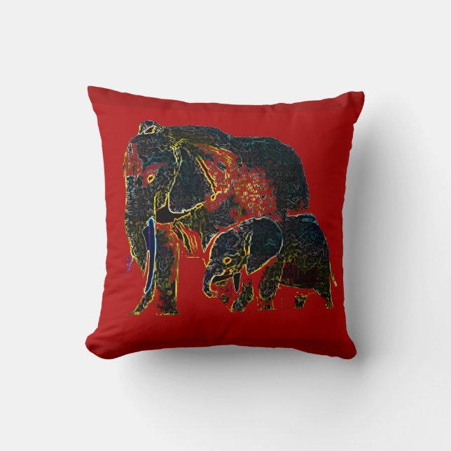 Gothicchicz Elephant American MoJo Pillow (Front)