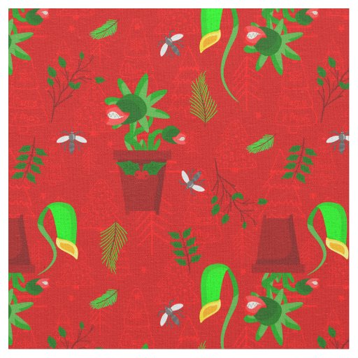 gothmas christmas venus flytrap creepmas fabric