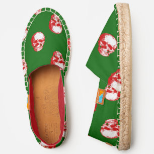 gothmas ugly christmas skull goth skeleton green espadrilles