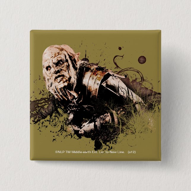 Gothmog Orc Vector Collage Button (Front)