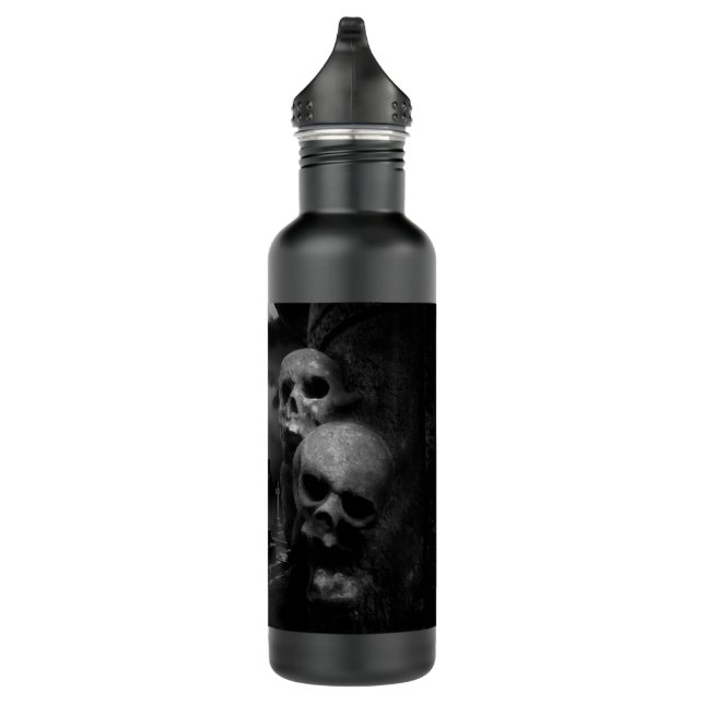 Goths, Gothic Graveyard Stainless Steel Water Bottle (Right)