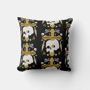Goths Skull And Cross Wold Goth Day Throw Pillow