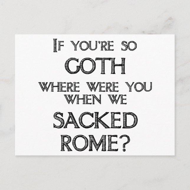 Goths & Vandals Postcard (Front)