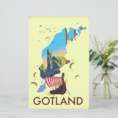 Gotland Baltic Sea Viking Travel map (Standing Front)