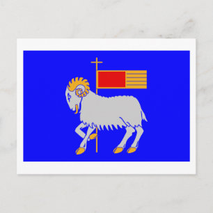 Gotlands län flag postcard