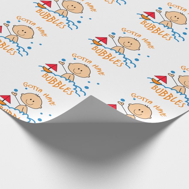 Gotta Have Bubbles Wrapping Paper (Corner)