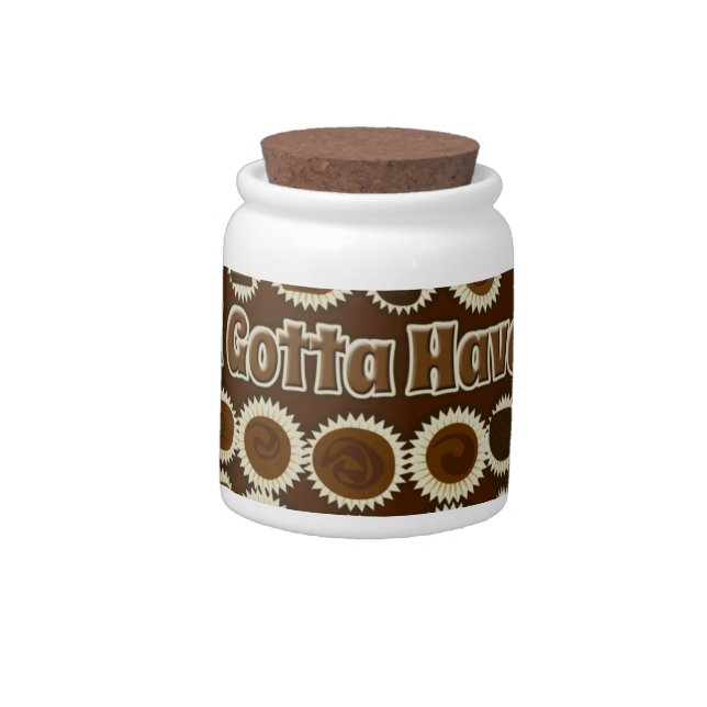 Gotta Have Chocolate! Candy Jar (Left)