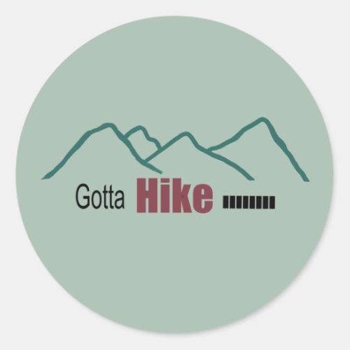 Gotta Hike Mountains Simplistic Sticker