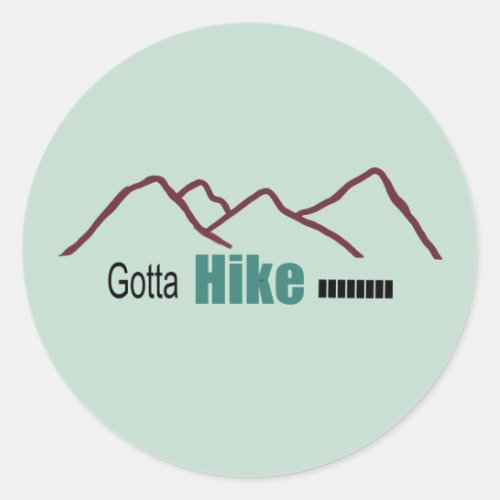 Gotta Hike Those Mountains Simplistic Sticker