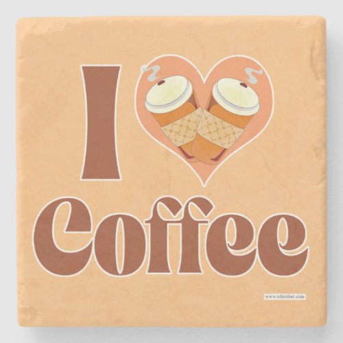 Gotta Love Coffee Cute Heart Java Jolt Stone Coaster