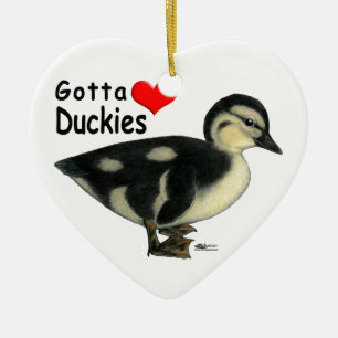 Gotta Love Duckies Ceramic Ornament