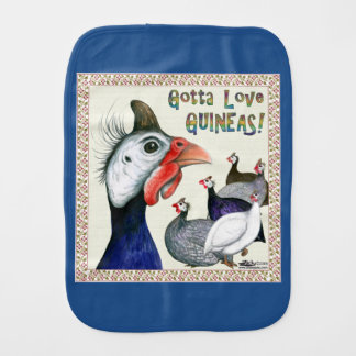 Gotta Love Guineas! Baby Burp Cloth
