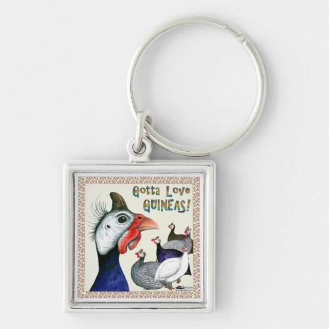 Gotta Love Guineas! Keychain (Front)