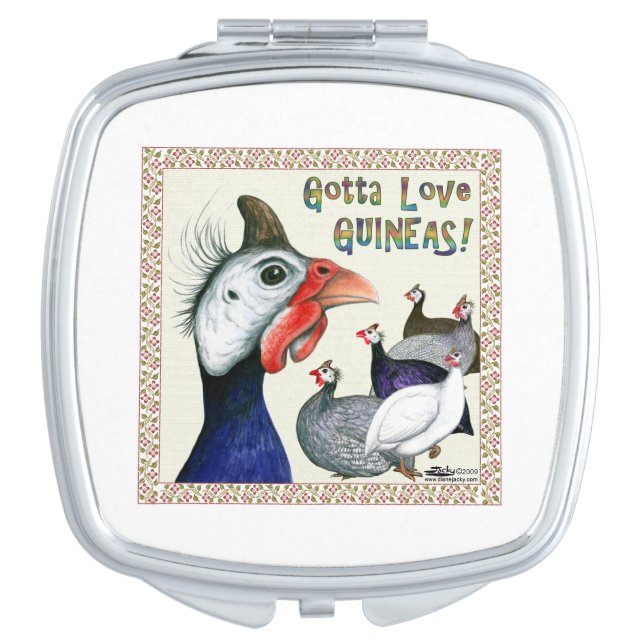 Gotta Love Guineas! Makeup Mirror (Front)