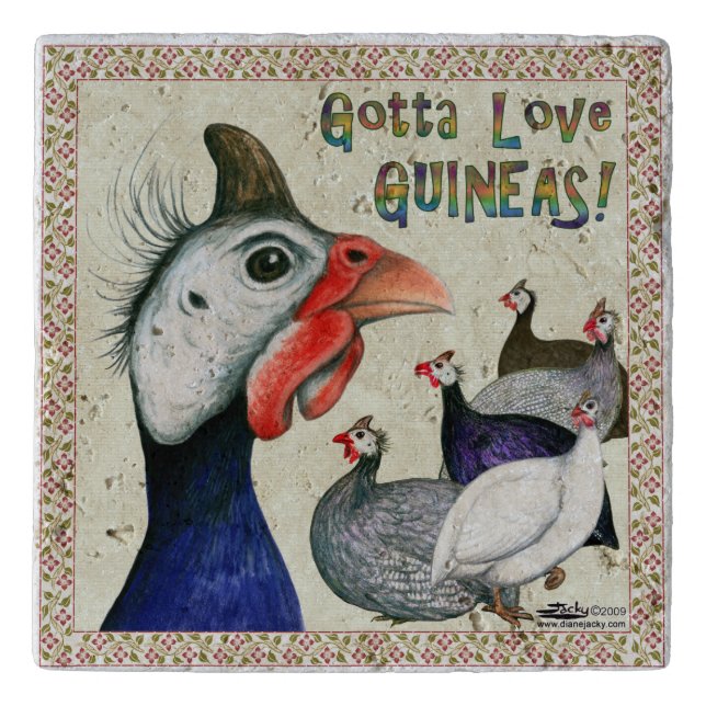 Gotta Love Guineas! Trivet (Front)