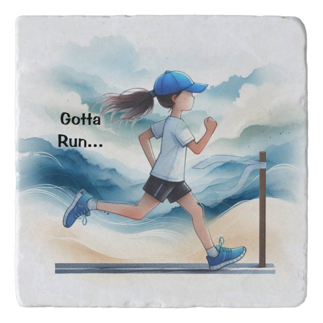 Gotta Run Female Runner  Trivet (Front)