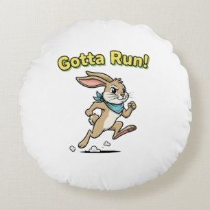Gotta Run! / Got To Go Slow Hybrid Double Sided Round Pillow