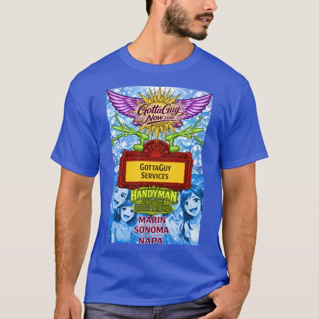GottaGuy Services Anime Handyman Home Solution T-Shirt (Front)
