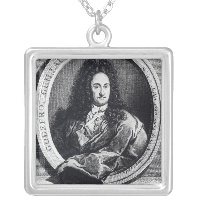 Gottfried Wilhelm Leibniz Silver Plated Necklace (Front)