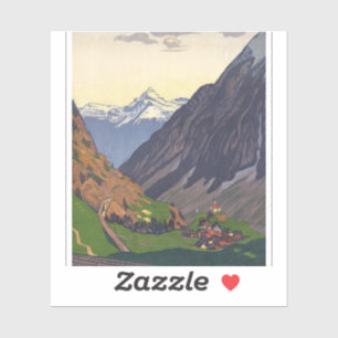 Gotthard Pass mountain pass in the Alps Sticker